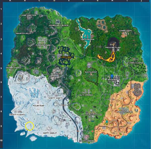 How to Find Fortbyte 49 at the Trog’s Ice Cave in Fortnite season 9 challenge